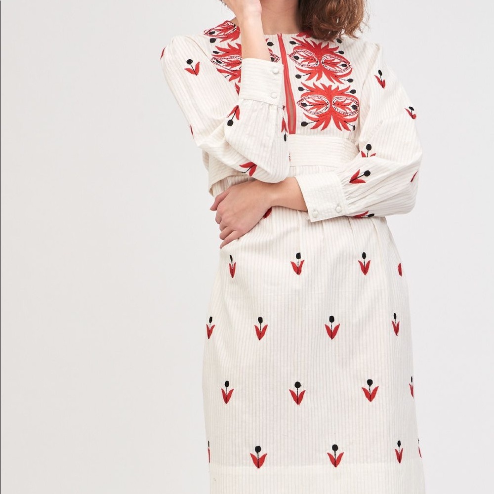 Antik Batik  Embroidered Dress Metallic Large/42